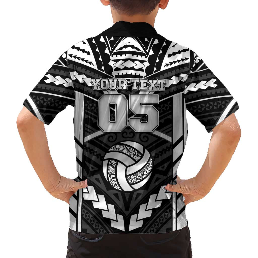 Custom Polynesia Beach Volleyball Family Matching Off The Shoulder Long Sleeve Dress and Hawaiian Shirt Polynesian Tribal Pattern LT05 - Polynesian Pride