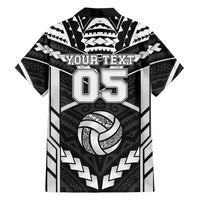 Custom Polynesia Beach Volleyball Family Matching Off The Shoulder Long Sleeve Dress and Hawaiian Shirt Polynesian Tribal Pattern LT05 - Polynesian Pride