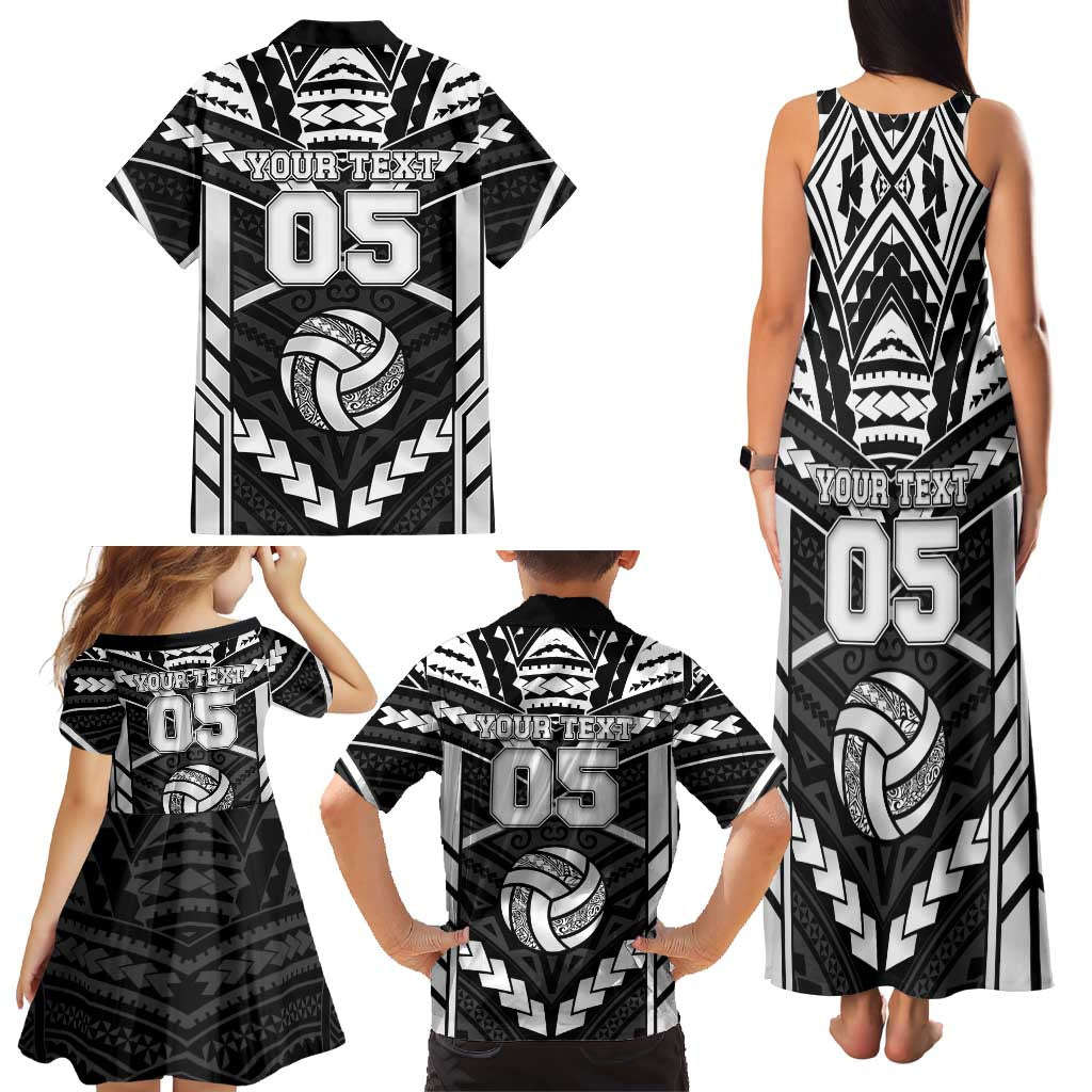 Custom Polynesia Beach Volleyball Family Matching Tank Maxi Dress and Hawaiian Shirt Polynesian Tribal Pattern LT05 - Polynesian Pride