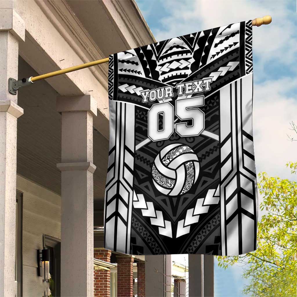 Custom Polynesia Beach Volleyball Garden Flag Polynesian Tribal Pattern LT05 House Flag Black - Polynesian Pride