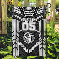 Custom Polynesia Beach Volleyball Garden Flag Polynesian Tribal Pattern LT05 Garden Flag Black - Polynesian Pride