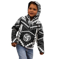 Custom Polynesia Beach Volleyball Kid Hoodie Polynesian Tribal Pattern LT05 - Polynesian Pride