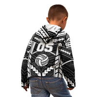 Custom Polynesia Beach Volleyball Kid Hoodie Polynesian Tribal Pattern LT05 - Polynesian Pride