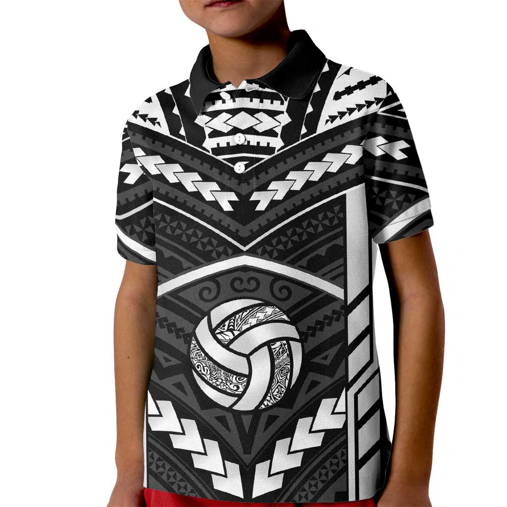 Custom Polynesia Beach Volleyball Kid Polo Shirt Polynesian Tribal Pattern - Polynesian Pride