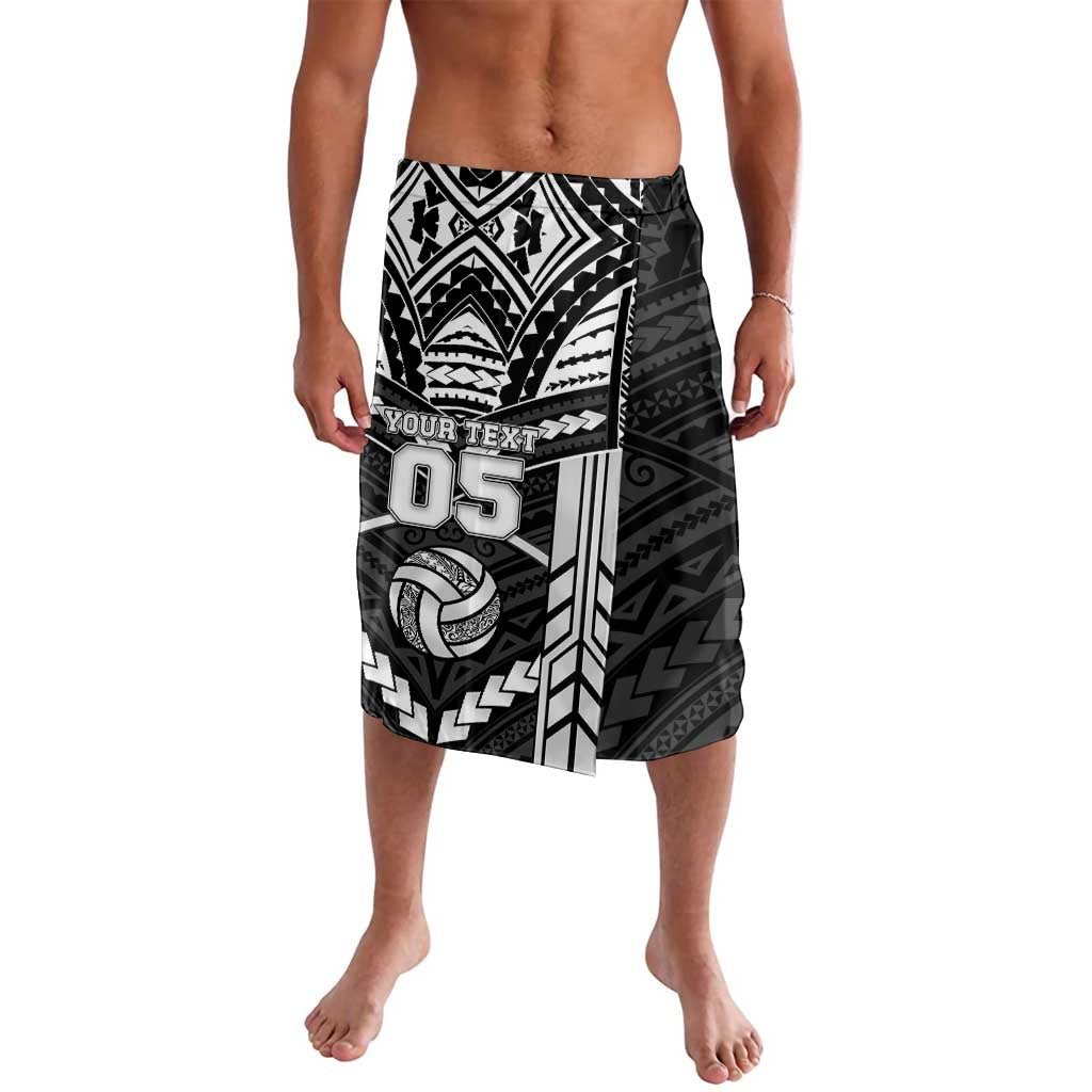 Custom Polynesia Beach Volleyball Lavalava Polynesian Tribal Pattern LT05 Black - Polynesian Pride