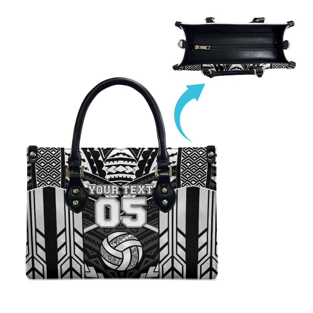 Custom Polynesia Beach Volleyball Leather Bag Polynesian Tribal Pattern - Polynesian Pride