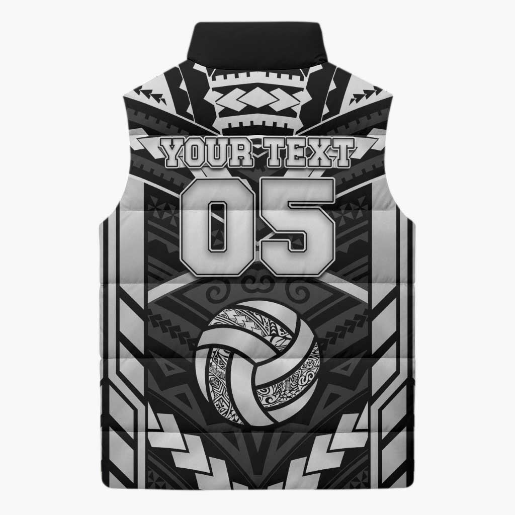 Custom Polynesia Beach Volleyball Sleeveless Puffer Jacket Polynesian Tribal Pattern LT05 - Polynesian Pride