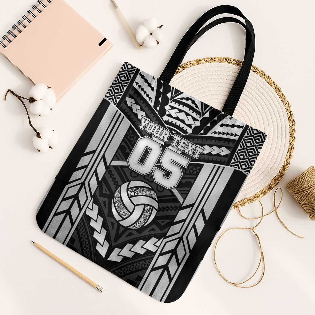 Custom Polynesia Beach Volleyball Tote Bag Polynesian Tribal Pattern LT05 Black Strap One Size Black - Polynesian Pride