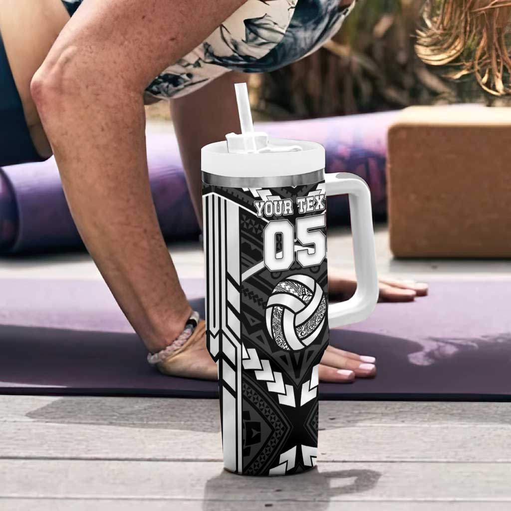 Custom Polynesia Beach Volleyball Tumbler With Handle Polynesian Tribal Pattern LT05 - Polynesian Pride
