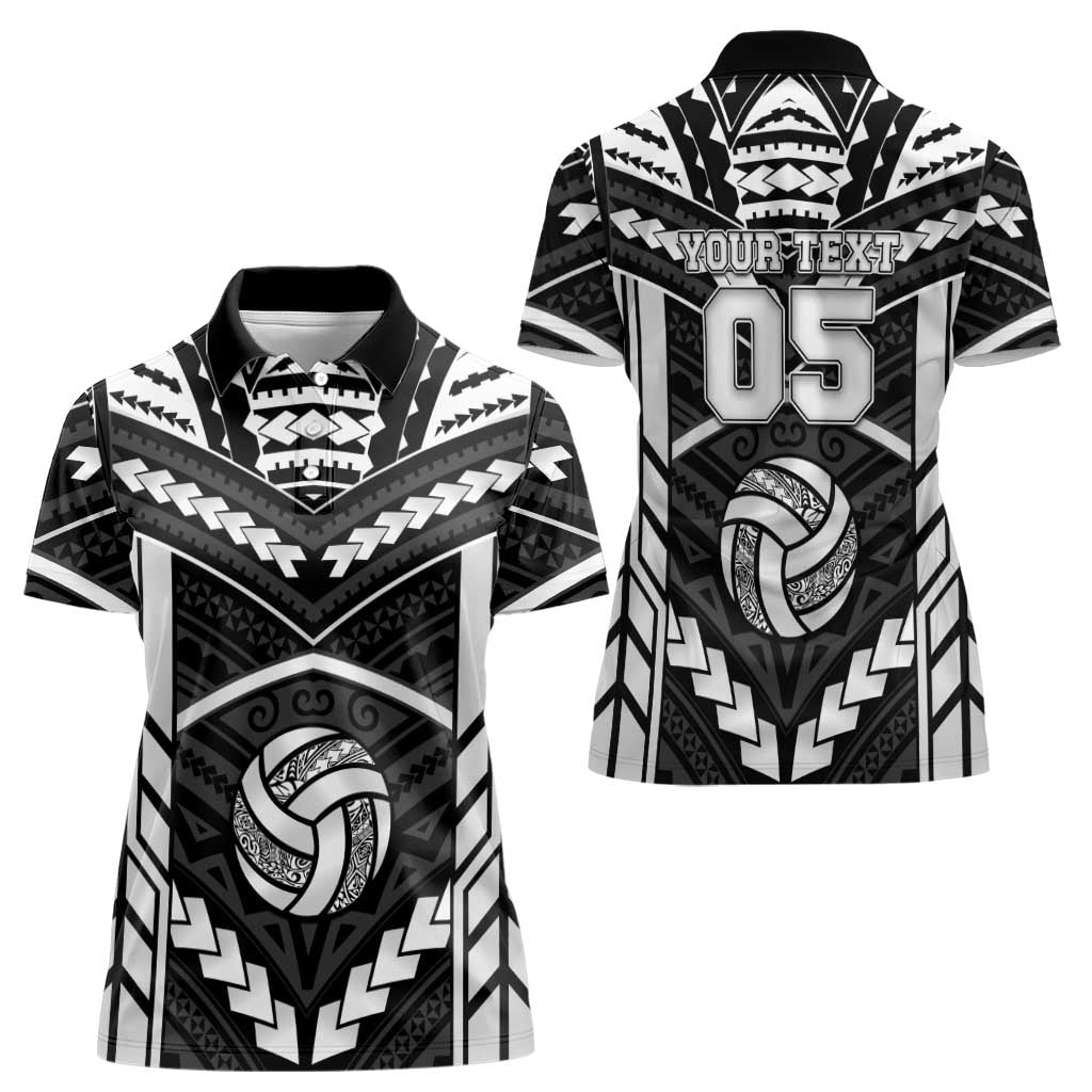 Custom Polynesia Beach Volleyball Women Polo Shirt Polynesian Tribal Pattern LT05 - Polynesian Pride