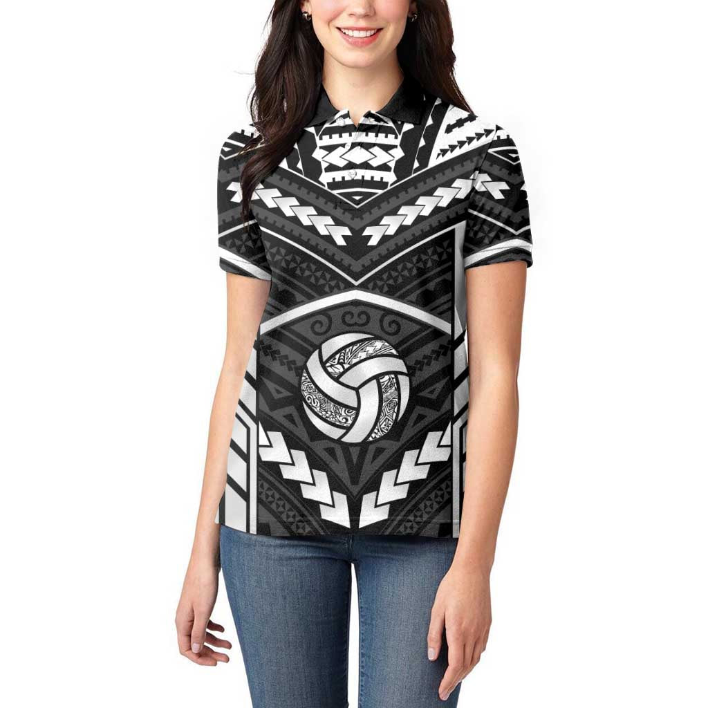Custom Polynesia Beach Volleyball Women Polo Shirt Polynesian Tribal Pattern LT05 - Polynesian Pride