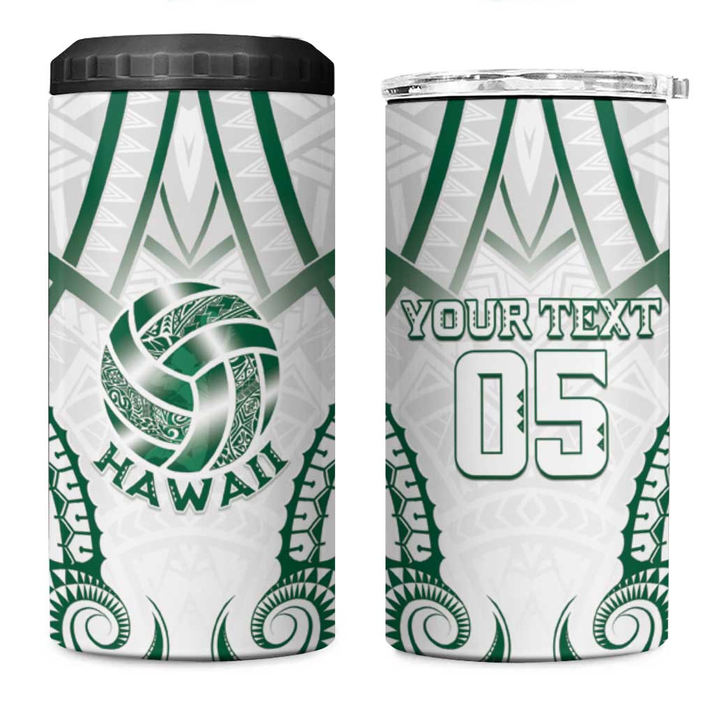 Custom Hawaii Volleyball 4 in 1 Can Cooler Tumbler Polynesian Pattern LT05 One Size: 16 oz Teal - Polynesian Pride