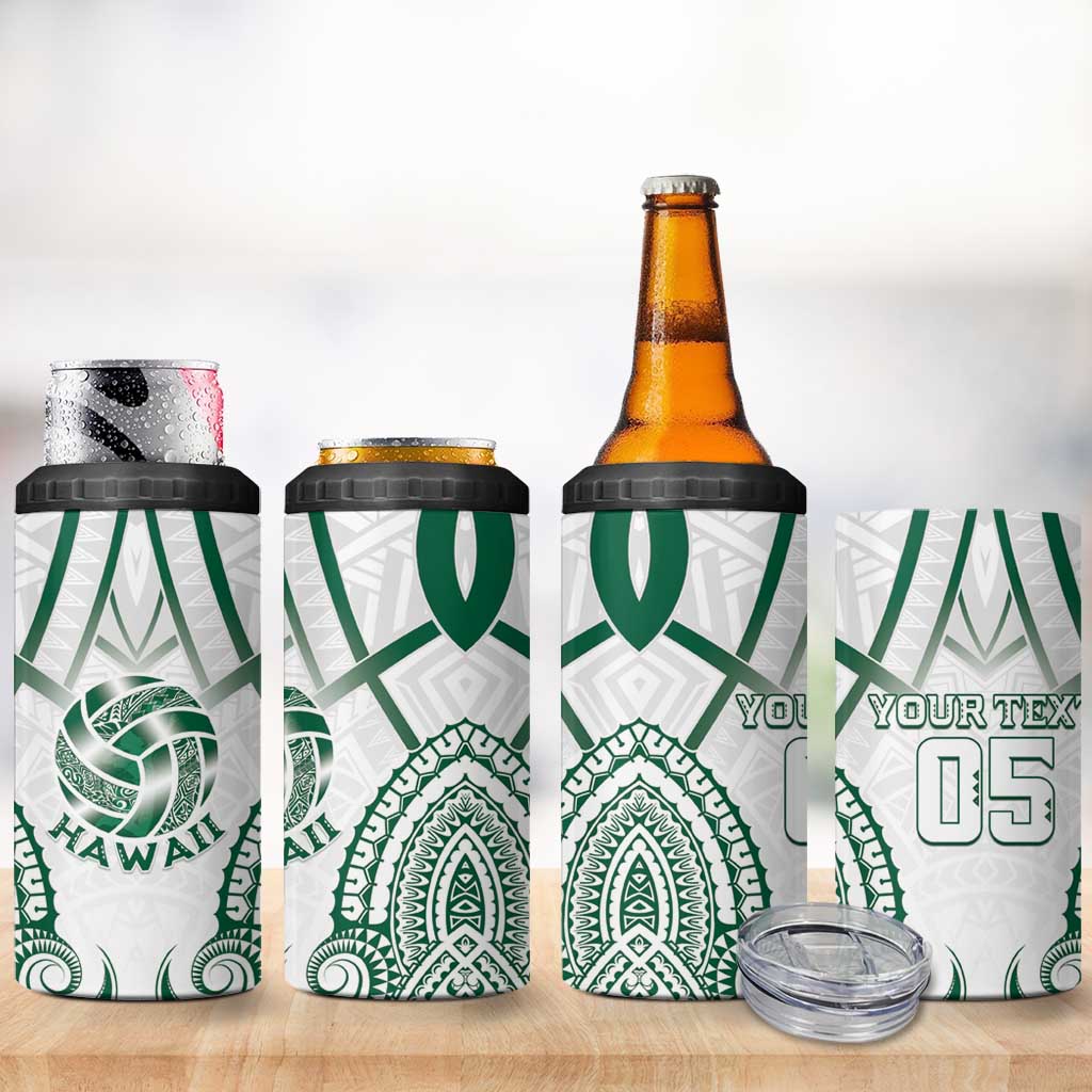 Custom Hawaii Volleyball 4 in 1 Can Cooler Tumbler Polynesian Pattern LT05 - Polynesian Pride