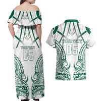 Custom Hawaii Volleyball Couples Matching Off Shoulder Maxi Dress and Hawaiian Shirt Polynesian Pattern LT05 - Polynesian Pride