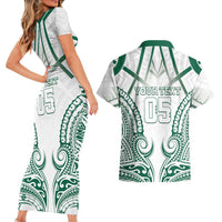 Custom Hawaii Volleyball Couples Matching Short Sleeve Bodycon Dress and Hawaiian Shirt Polynesian Pattern - Polynesian Pride