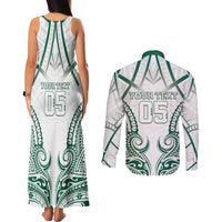Custom Hawaii Volleyball Couples Matching Tank Maxi Dress and Long Sleeve Button Shirt Polynesian Pattern LT05 - Polynesian Pride