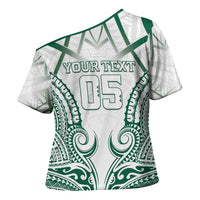 Custom Hawaii Volleyball Cross Shoulder Shirt Polynesian Pattern LT05 - Polynesian Pride