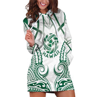 Custom Hawaii Volleyball Hoodie Dress Polynesian Pattern LT05 Teal - Polynesian Pride