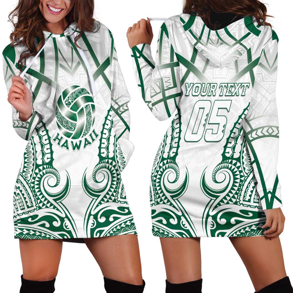 Custom Hawaii Volleyball Hoodie Dress Polynesian Pattern LT05 - Polynesian Pride