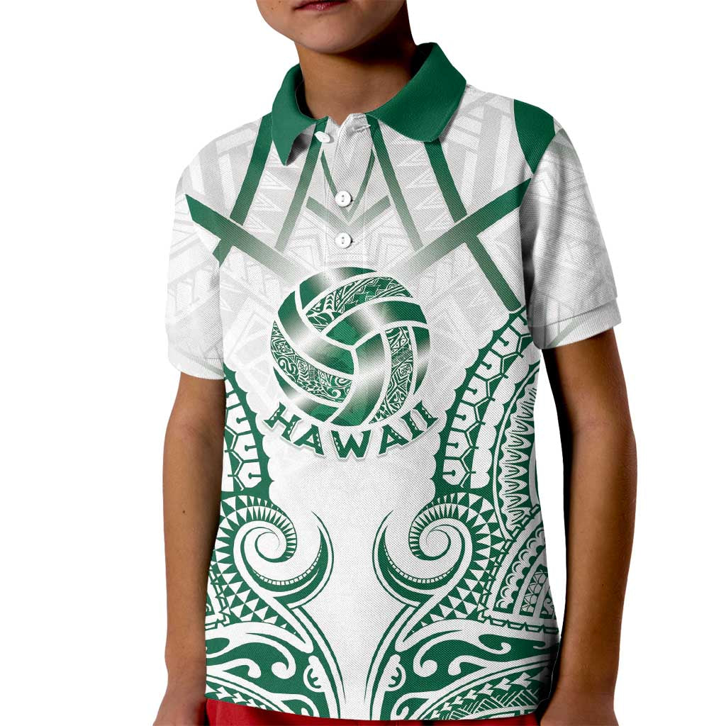 Custom Hawaii Volleyball Kid Polo Shirt Polynesian Pattern LT05 Kid Teal - Polynesian Pride