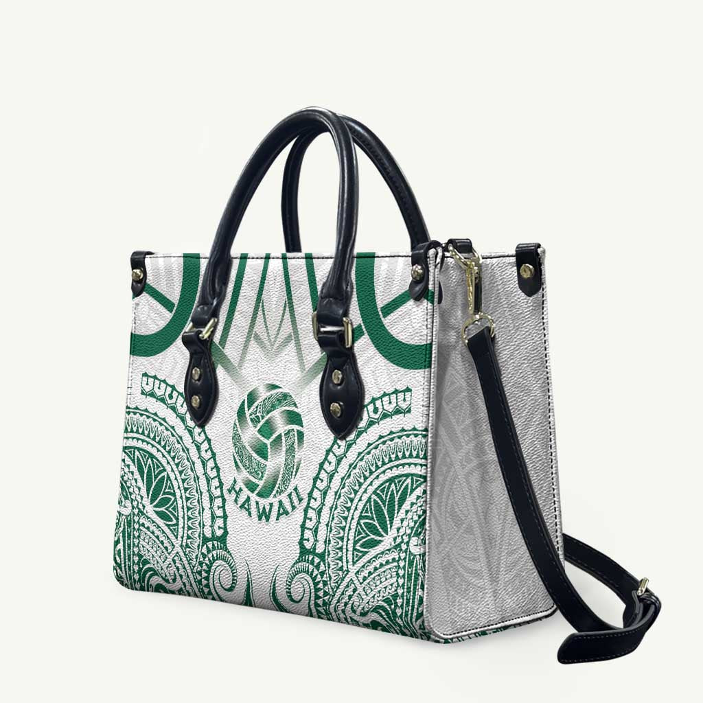 Hawaii Volleyball Leather Bag Polynesian Pattern LT05 Teal - Polynesian Pride