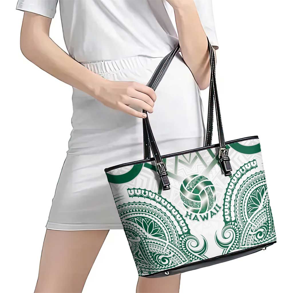 Hawaii Volleyball Leather Tote Bag Polynesian Pattern LT05 - Polynesian Pride
