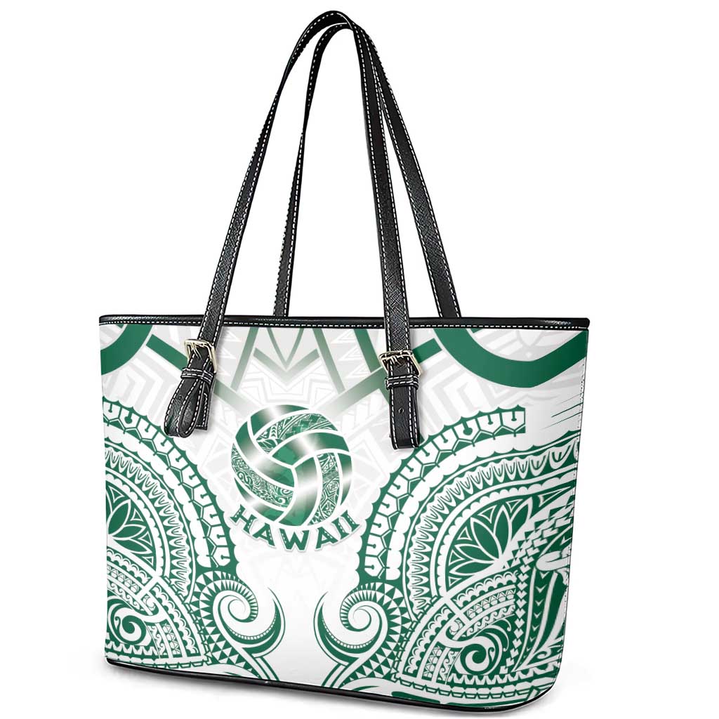 Hawaii Volleyball Leather Tote Bag Polynesian Pattern LT05 - Polynesian Pride