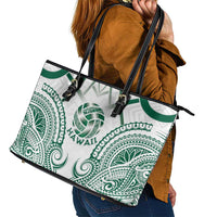 Hawaii Volleyball Leather Tote Bag Polynesian Pattern LT05 - Polynesian Pride