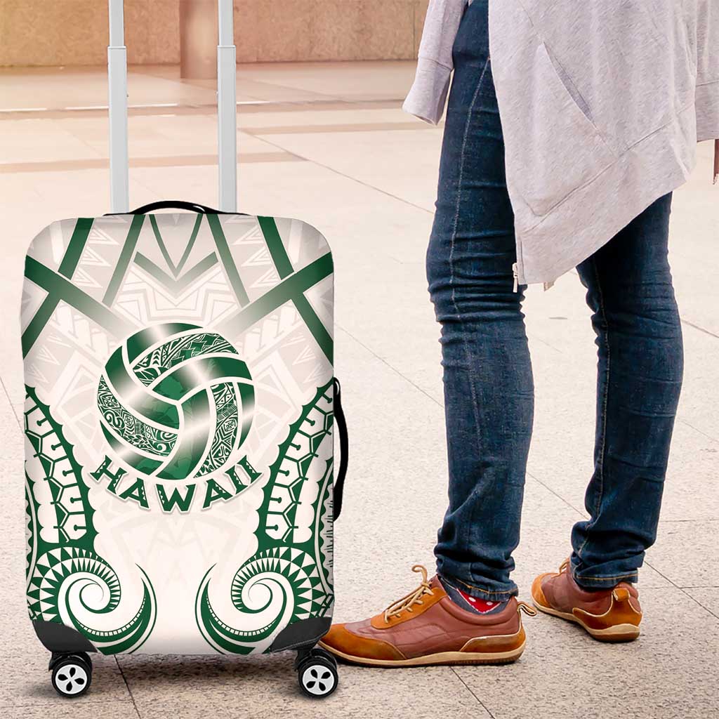 Hawaii Volleyball Luggage Cover Polynesian Pattern LT05 Teal - Polynesian Pride