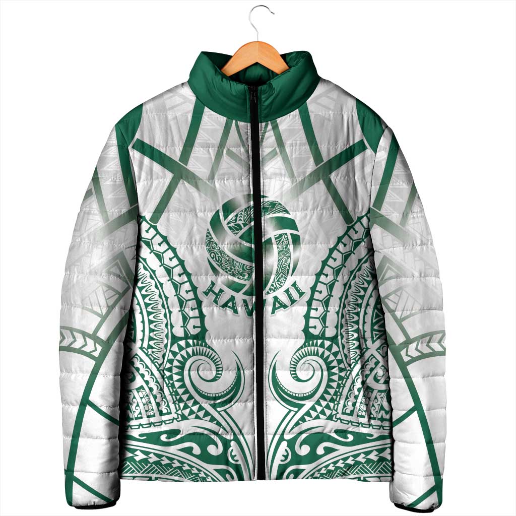 Custom Hawaii Volleyball Padded Jacket Polynesian Pattern LT05 - Polynesian Pride