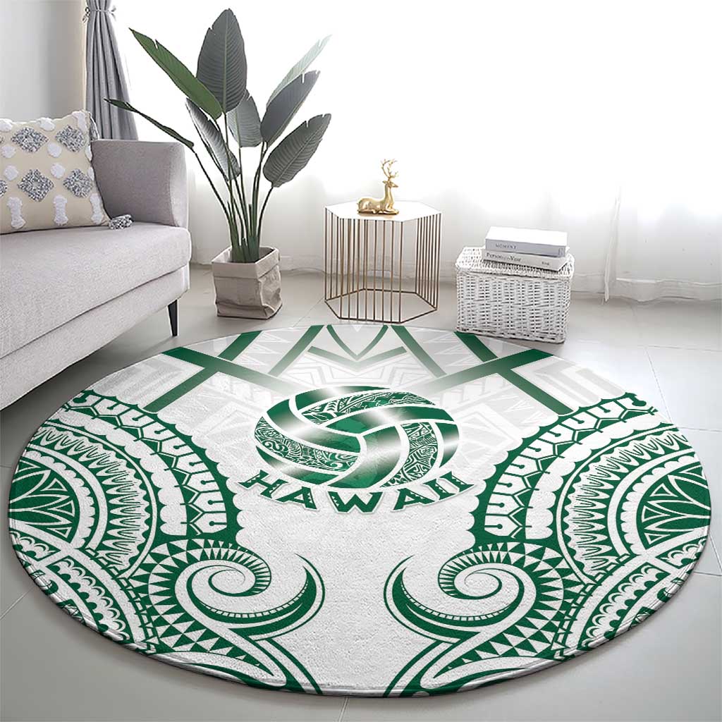 Hawaii Volleyball Round Carpet Polynesian Pattern LT05 - Polynesian Pride