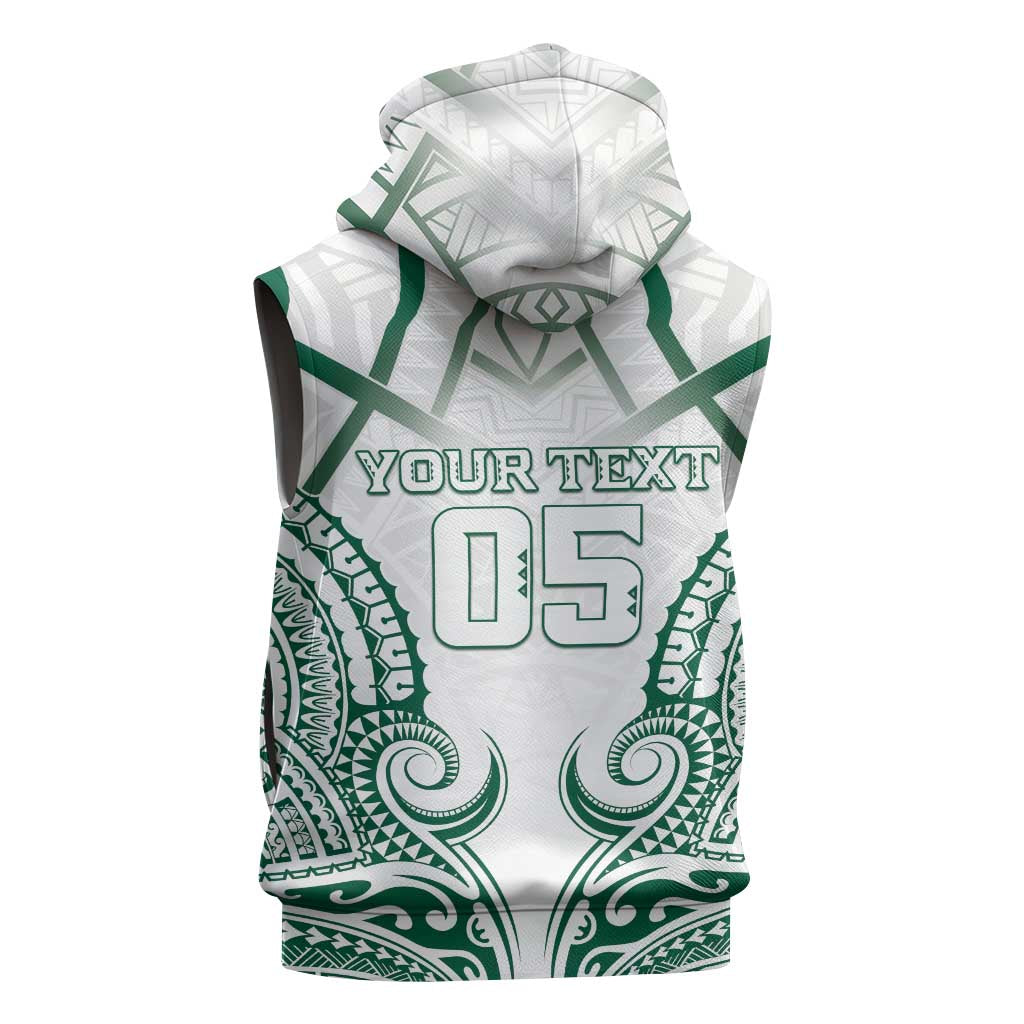 Custom Hawaii Volleyball Sleeveless Zip Hoodie Polynesian Pattern LT05 - Polynesian Pride