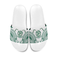Hawaii Volleyball Slide Sandals Polynesian Pattern LT05 Teal - Polynesian Pride