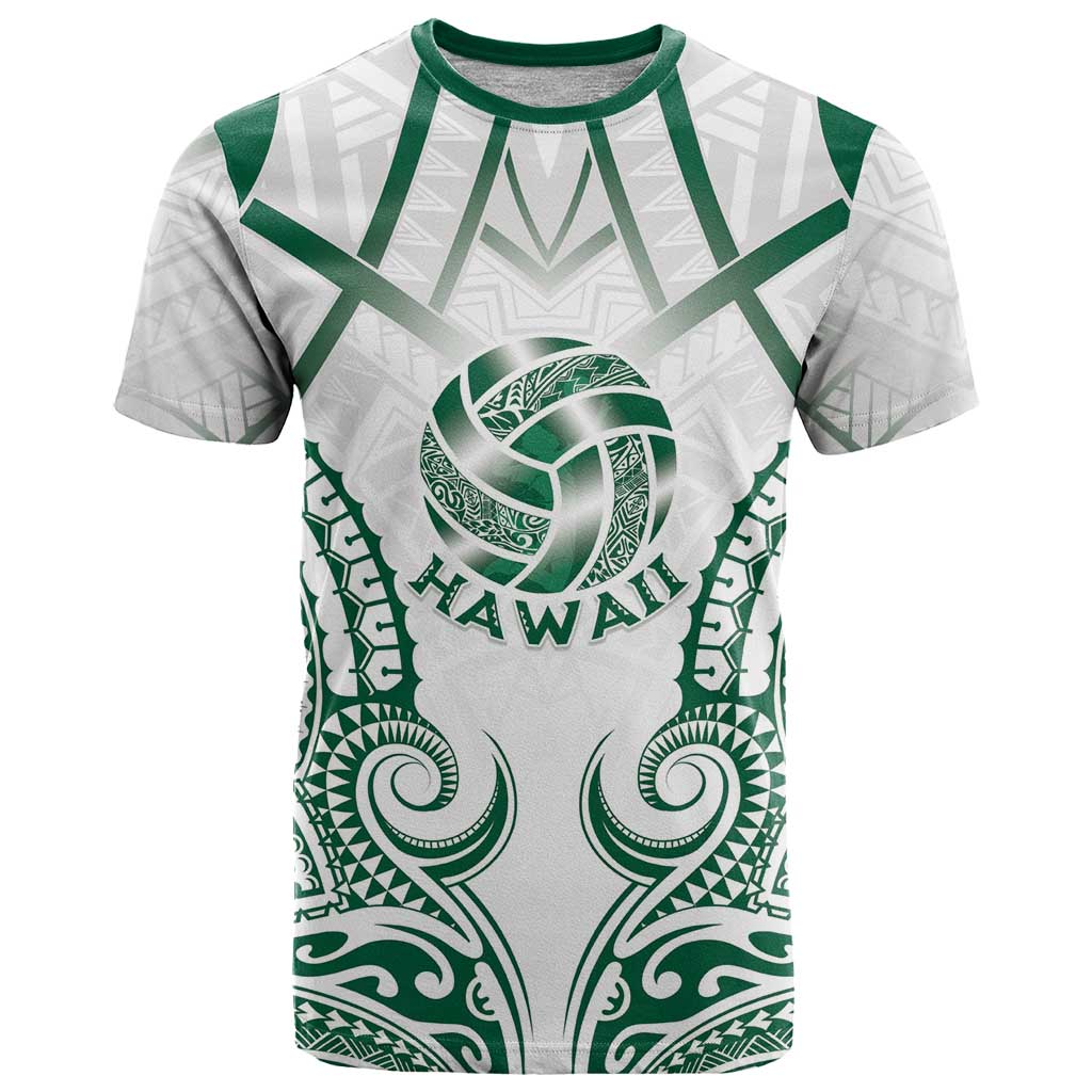 Custom Hawaii Volleyball T Shirt Polynesian Pattern LT05 Teal - Polynesian Pride