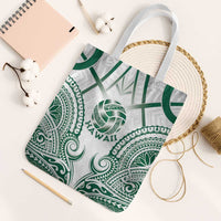 Hawaii Volleyball Tote Bag Polynesian Pattern LT05 White Strap One Size Teal - Polynesian Pride