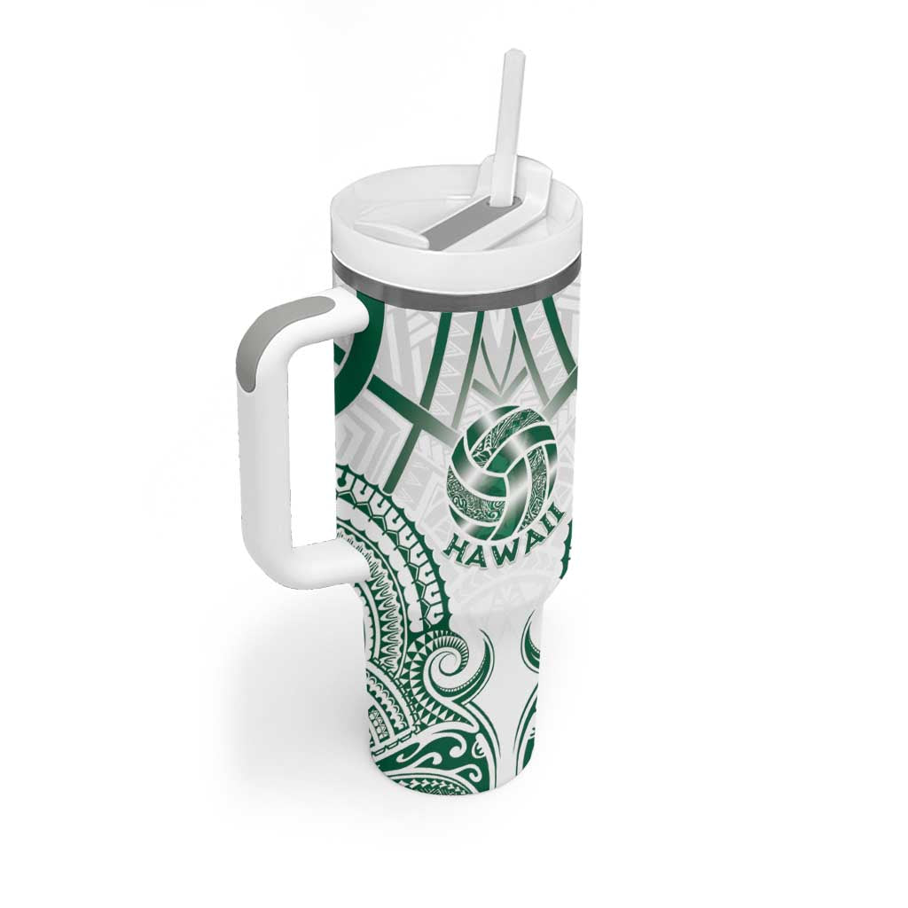 Custom Hawaii Volleyball Tumbler With Handle Polynesian Pattern LT05 - Polynesian Pride