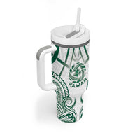 Custom Hawaii Volleyball Tumbler With Handle Polynesian Pattern LT05 - Polynesian Pride