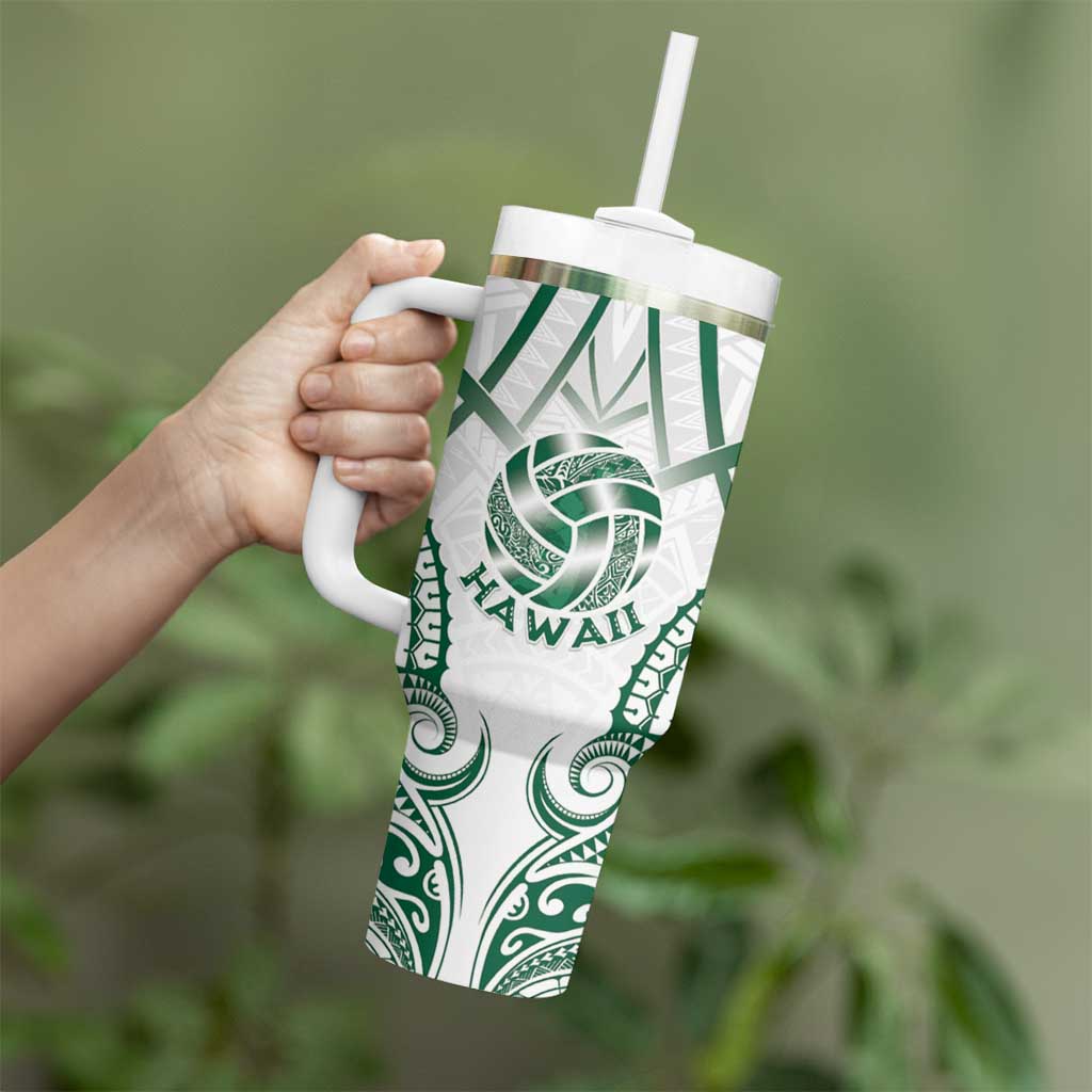 Custom Hawaii Volleyball Tumbler With Handle Polynesian Pattern LT05 - Polynesian Pride