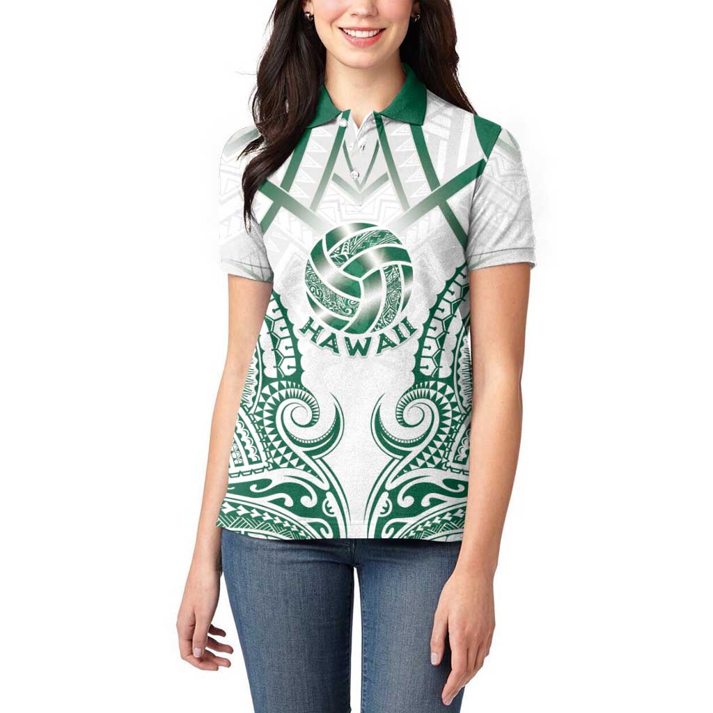 Custom Hawaii Volleyball Women Polo Shirt Polynesian Pattern LT05 - Polynesian Pride