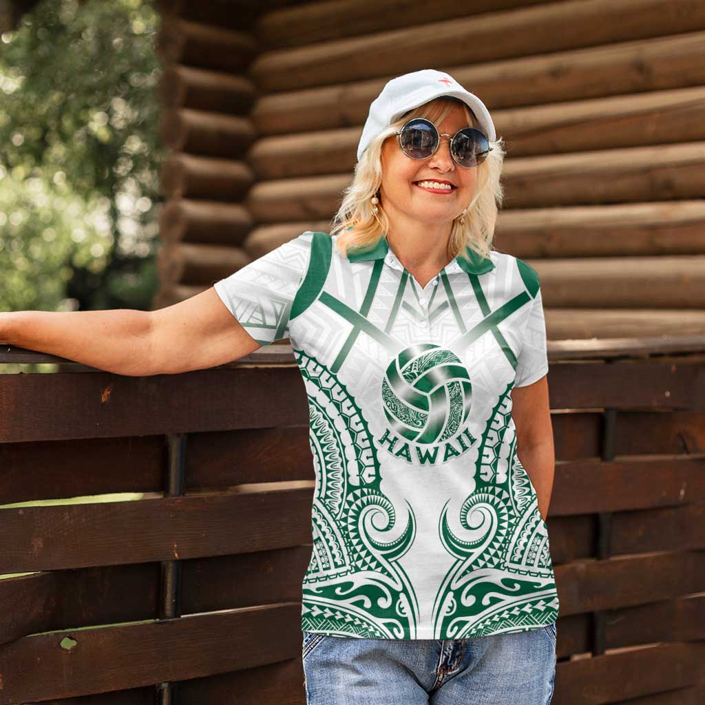 Custom Hawaii Volleyball Women Polo Shirt Polynesian Pattern LT05 - Polynesian Pride