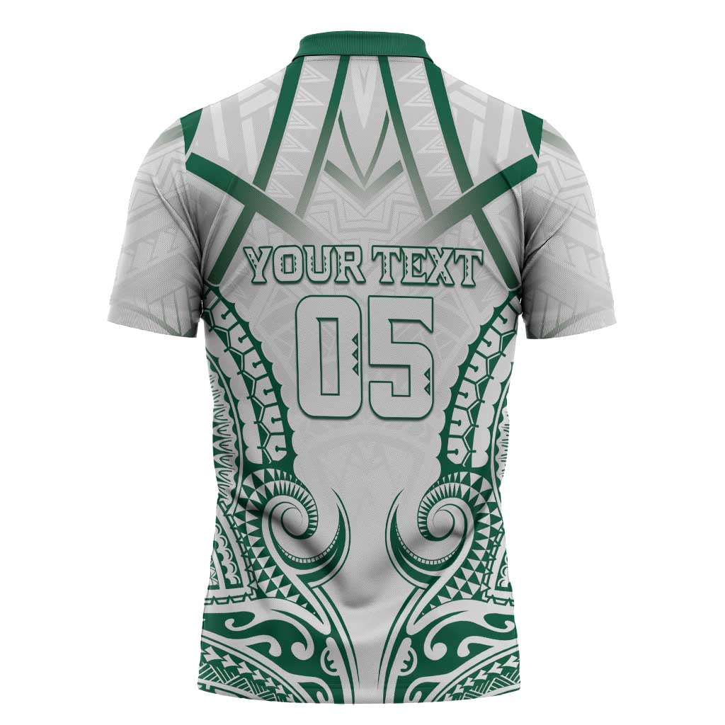 Custom Hawaii Volleyball Zipper Polo Shirt Polynesian Pattern LT05 - Polynesian Pride