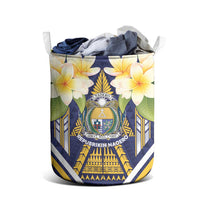 Nauru Independence Day Laundry Basket Coat Of Arms With Plumeria LT05 - Polynesian Pride