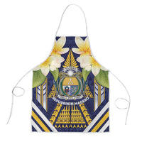 Nauru Independence Day Apron Coat Of Arms With Plumeria LT05 Navy - Polynesian Pride