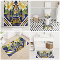 Nauru Independence Day Bathroom Set Coat Of Arms With Plumeria LT05 - Polynesian Pride