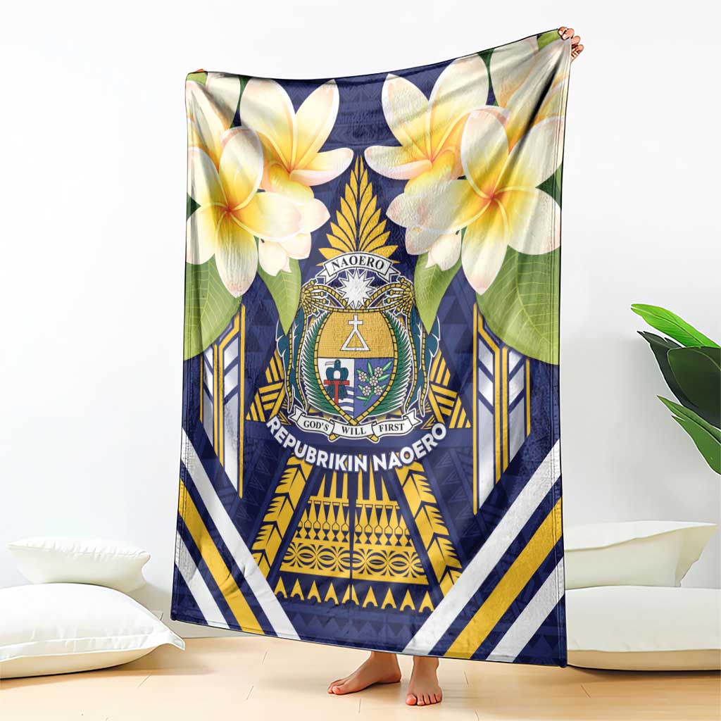 Nauru Independence Day Blanket Coat Of Arms With Plumeria LT05 - Polynesian Pride