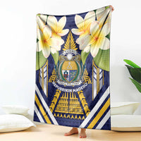 Nauru Independence Day Blanket Coat Of Arms With Plumeria LT05 - Polynesian Pride