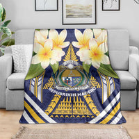 Nauru Independence Day Blanket Coat Of Arms With Plumeria LT05 - Polynesian Pride