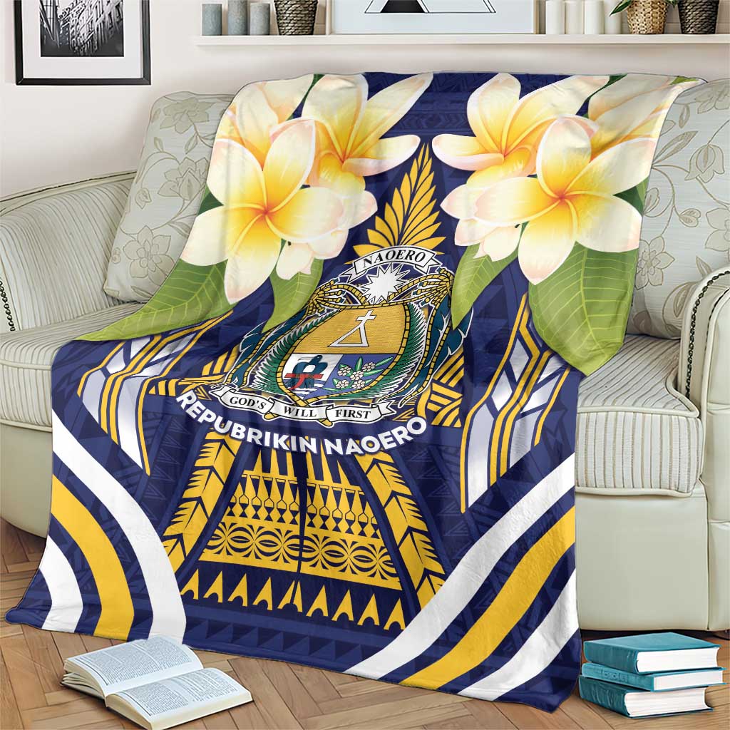 Nauru Independence Day Blanket Coat Of Arms With Plumeria LT05 - Polynesian Pride