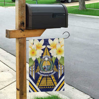 Nauru Independence Day Garden Flag Coat Of Arms With Plumeria LT05 - Polynesian Pride
