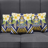 Nauru Independence Day Pillow Cover Coat Of Arms With Plumeria LT05 - Polynesian Pride